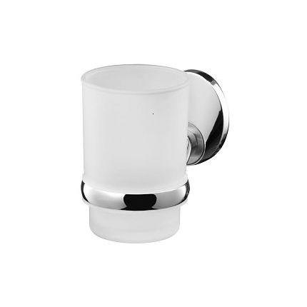 Suport periute dinti - PAHAR CU SUPORT EMOTION CROM SATIN