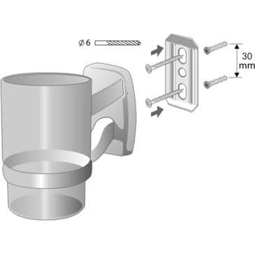 PAHAR CU SUPORT OREGON STICLA CROM SATIN [1]