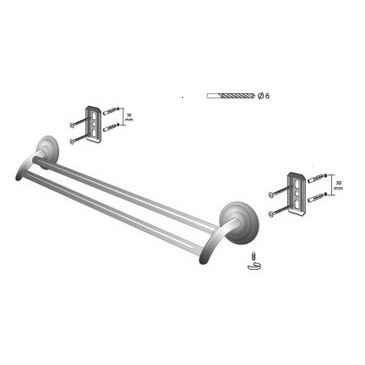 SUPORT PROSOP BARA DUBLU DECO A.B. 610 [1]