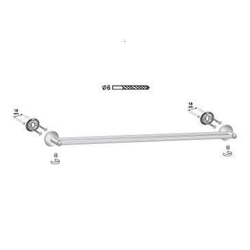 SUPORT PROSOP BARA DUBLA 600 FORYOU CROM [1]