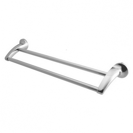 Cuiere si suporti prosop - SUPORT PROSOP DUBLU BARA ONTARIO 460 CROM