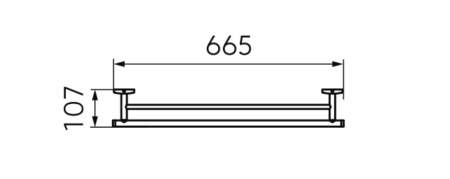 SUPORT PROSOP DUBLU MERIDA 600 MM, NEGRU-ROZ AURIU [1]