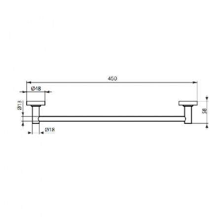 SUPORT PROSOP IOM BARA 450 MM SILK BLACK [1]