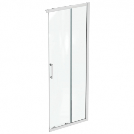 Panouri si usi de dus - CABINA DE DUS PATRATA CONNECT 2, 80X80CM, H. 195, USI CULISANTE, STICLA 6MM TRATATA IDEALCLEAN, PROFIL ALB MAT (NECESAR 2 BUC PT A FORMA O CABINA)