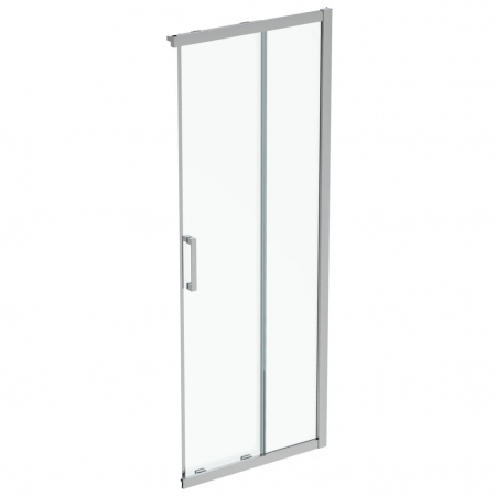 Panouri si usi de dus - CABINA DE DUS PATRATA CONNECT 2, 80X80CM, H. 195, USI CULISANTE, STICLA 6MM TRATATA IDEALCLEAN, PROFIL CROM (NECESAR 2 BUC PT A FORMA O CABINA)