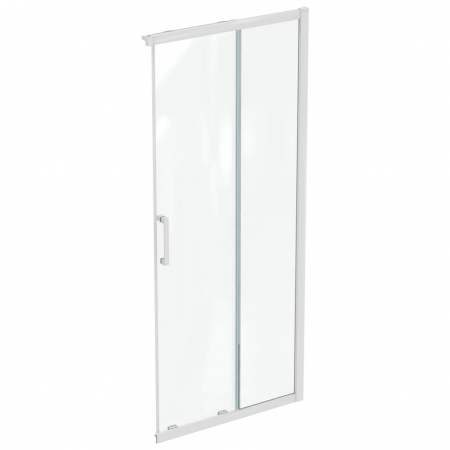 Panouri si usi de dus - CABINA DE DUS PATRATA CONNECT 2, 90X90CM, H. 195, USI CULISANTE, STICLA 6MM TRATATA IDEALCLEAN, PROFIL ALB MAT (NECESAR 2 BUC PT A FORMA O CABINA)