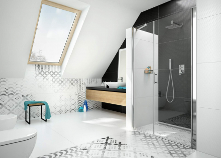 Ușă de duș, încastrat, 110 cm - prins cu balamale [4]