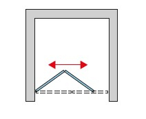 Usa de dus pliabila ,cu profil cromat lucios ,80*1900,Sanswiss  Ocelia [1]