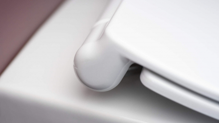 Vas de WC, cu capac, fără bordură, Deante, Silia,WHITE [5]