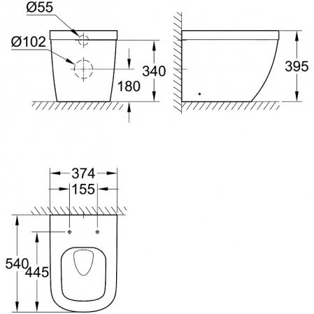 VAS WC EURO CERAMIC BTW PT REZERVOR INCASTRAT TRIPLE VORTEX [1]