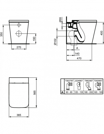 Vas WC Ideal Standard Blend Cube AquaBlade Alb [3]