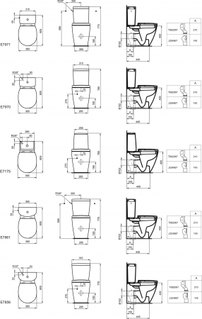 VAS WC CONNECT SPACE PENTRU COMBINARE BTW CU PROIECTIE SCURTA [1]