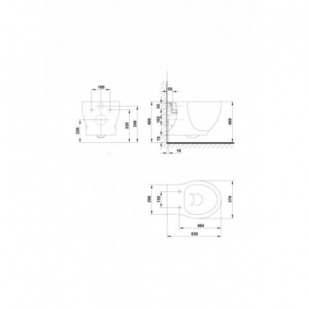 VAS WC KLEA SUSPENDAT ALB [3]