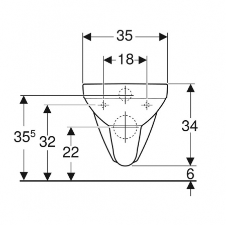 Vas wc suspendat Geberit Selnova Square 53 x 35 cm, alb [3]