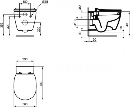VAS WC CONNECT SUSPENDAT CU PRINDERI ASCUNSE [1]