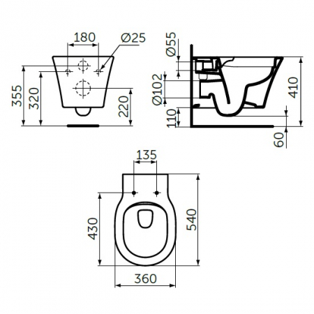 VAS WC CONNECT AIR SUSPENDAT RIMLESS SILK BLACK [2]
