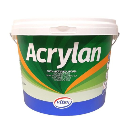Vopsele pereți exteriori și pardoseli - Vopsea acrilică 100% VITEX Acrylan, alb, 10L