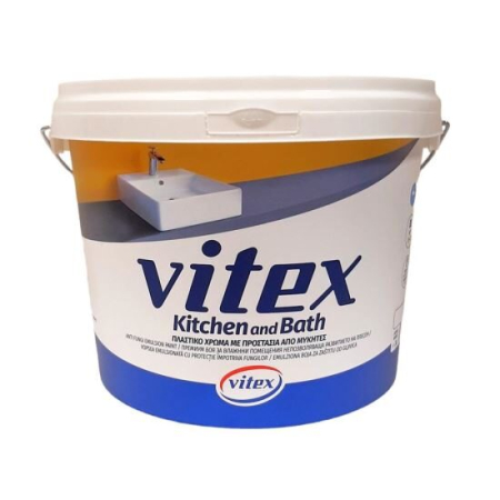 Vitex – Vopsele Lavabile pentru Interior - Vopsea lavabilă pentru protecția împotriva mucegaiului VITEX Kitchen&Bath, alb, 3L