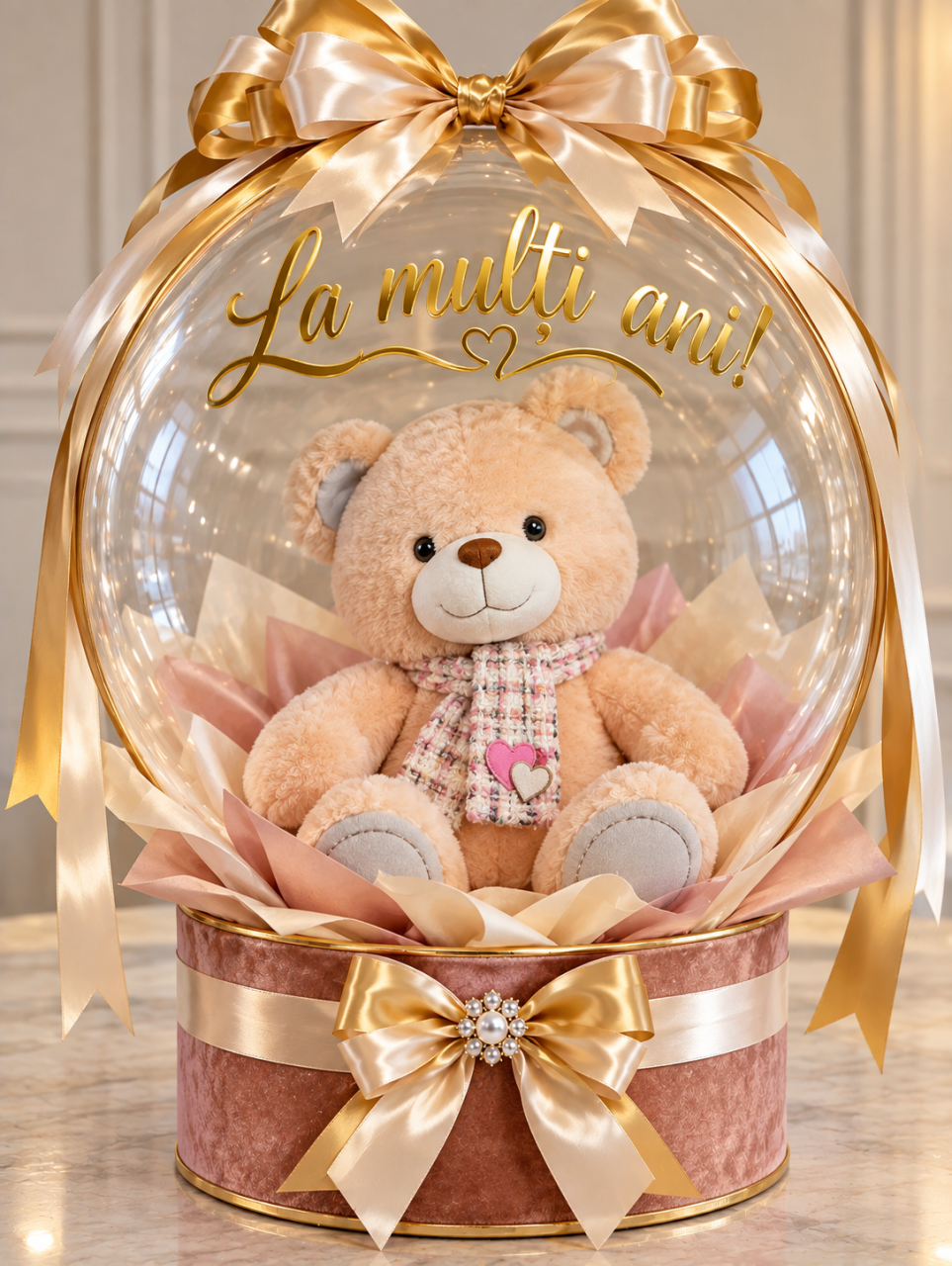 Balon Bobo XXL cu Ursuleț – Cadou Personalizat Premium [3]