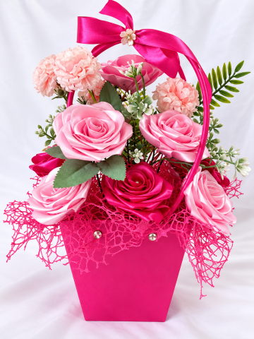 Aranjamente florale din satin - Bella Roz