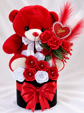Aranjamente florale din satin - Eclat de Rouge