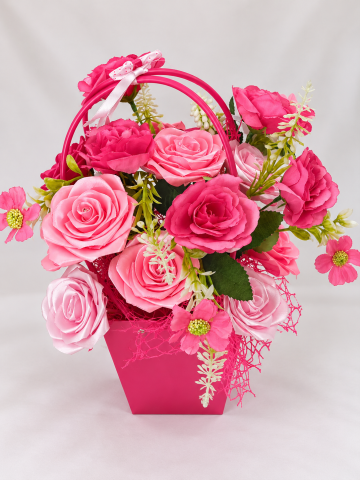 Aranjamente florale din satin - Pink Eclat