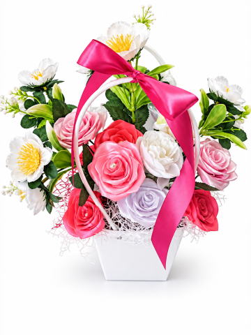 Aranjamente florale din satin - Răsfăț de primăvară