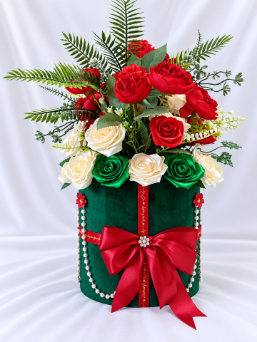 Aranjamente florale din satin - Smarald & Rubin