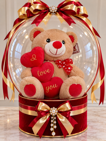Balon Bobo XXL cu Ursuleț – Cadou Personalizat Premium [5]