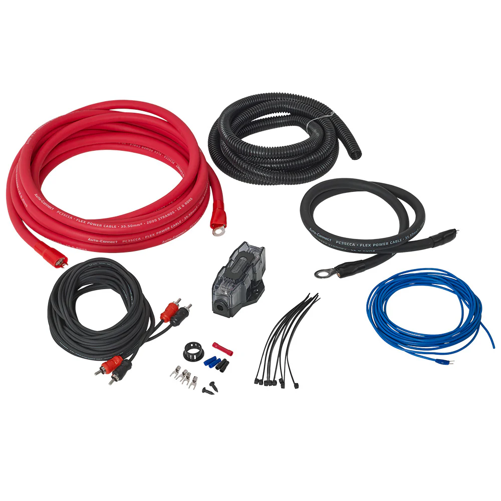 Kit alimentare - Kit de cablare amplificator Auto-Connect PWK35CCA - Pure CCA 35.5 mm² / 2 AWG