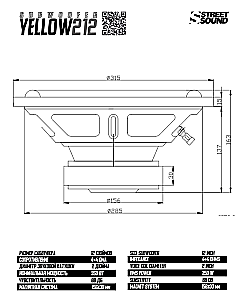 Subwoofer YELLOW212 300mm [8]