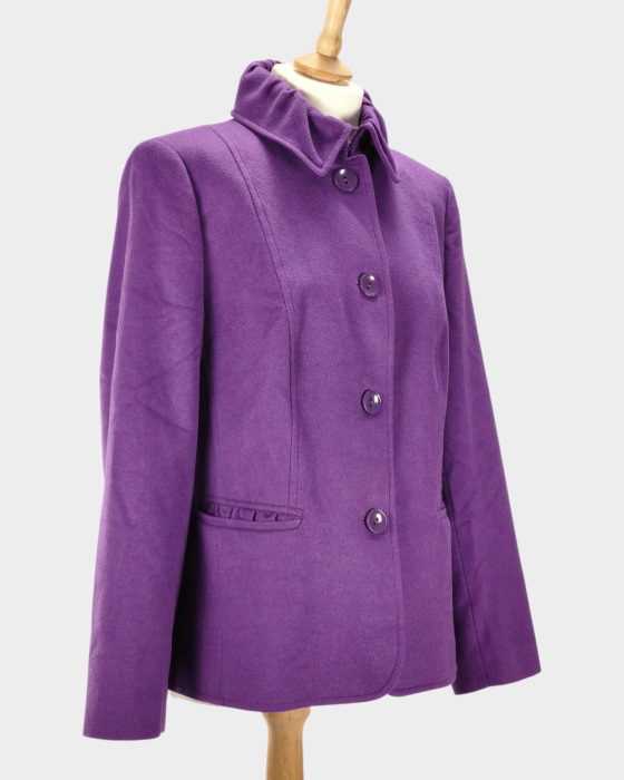 Basler jachetă mov Nobiliana Angora Calw nasturi L–XL [4]