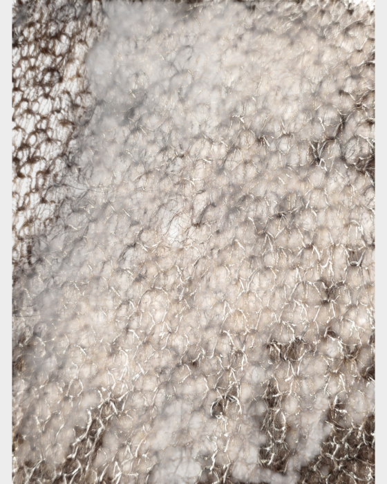 Blazer Eileen Fisher bej auriu din blend de mohair și lână [5]