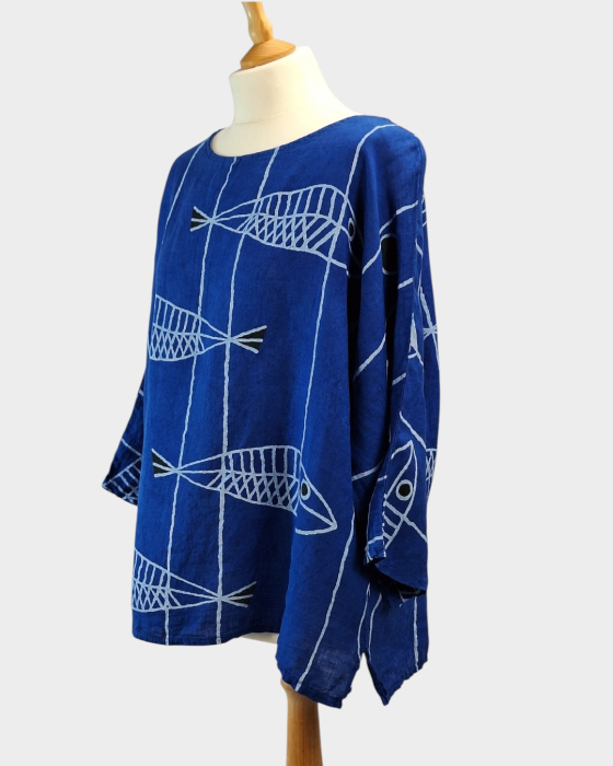 bluza-din-in-albastra-imprimeu-artistic-marin-caramia [3]