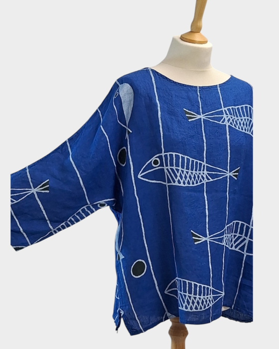 bluza-din-in-albastra-imprimeu-artistic-marin-caramia [2]