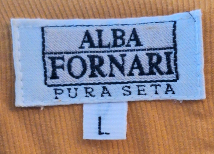 Cămașă Alba Fornari din mătase naturală portocaliu cald [5]
