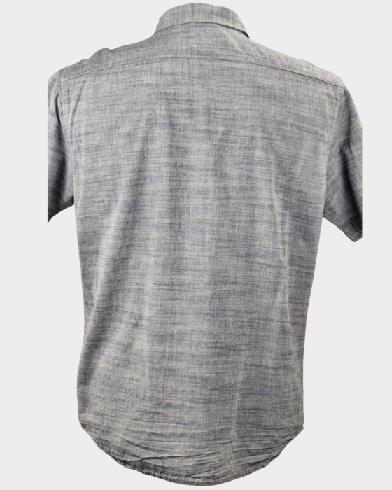 Cămașă bărbătească Levi's 100% bumbac gri chambray cu mânecă scurtă [4]