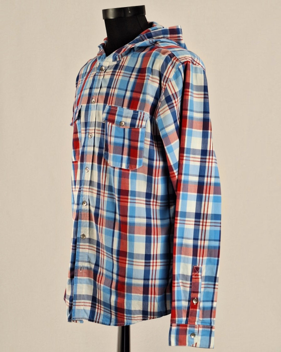 Camasa barbateasca Levis cu gluga 100 bumbac carouri marime XL [4]