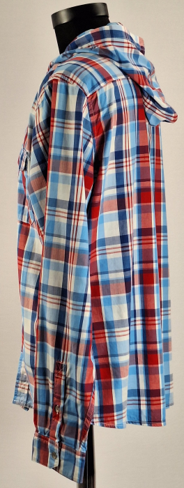 Camasa barbateasca Levis cu gluga 100 bumbac carouri marime XL [6]