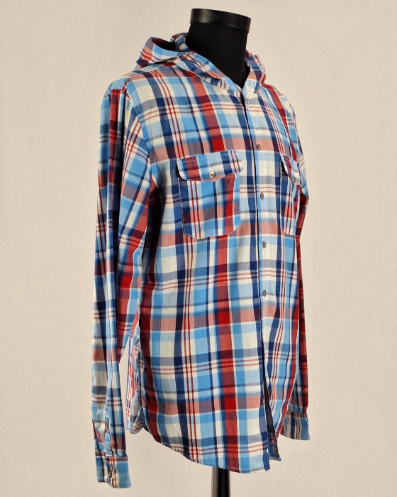 Camasa barbateasca Levis cu gluga 100 bumbac carouri marime XL [5]