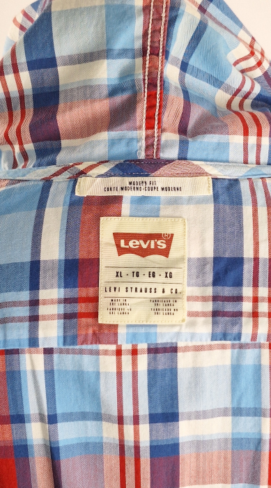 Camasa barbateasca Levis cu gluga 100 bumbac carouri marime XL [8]