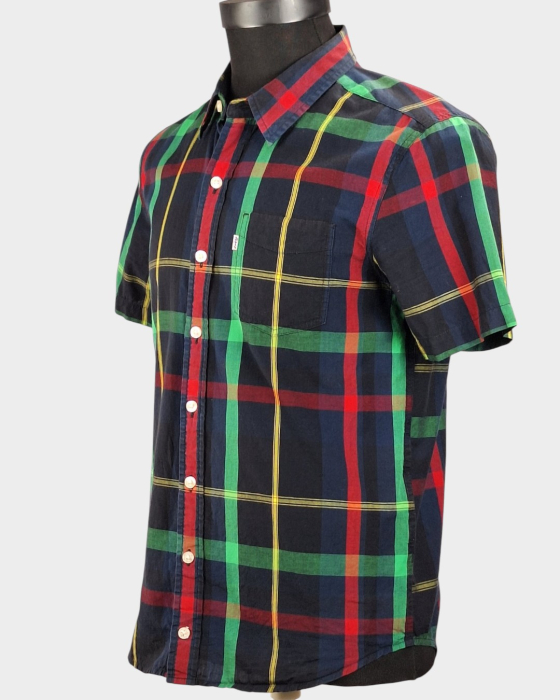 Cămașă bărbătească Levi's 100% bumbac în carouri multicolore [2]
