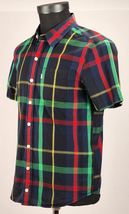 Cămașă bărbătească Levi's 100% bumbac în carouri multicolore [2]