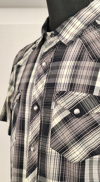 Cămașă bărbătească Levi's Standard Fit în carouri alb-negru [2]