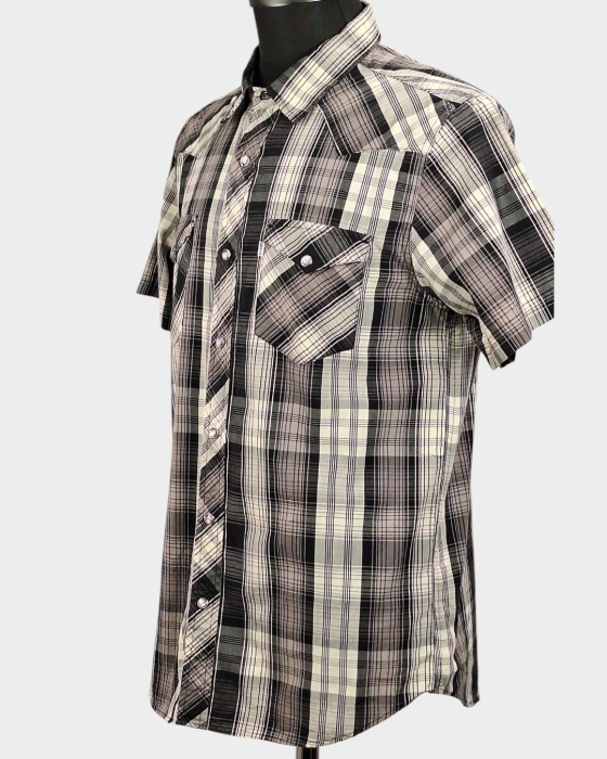 Cămașă bărbătească Levi's Standard Fit în carouri alb-negru [3]