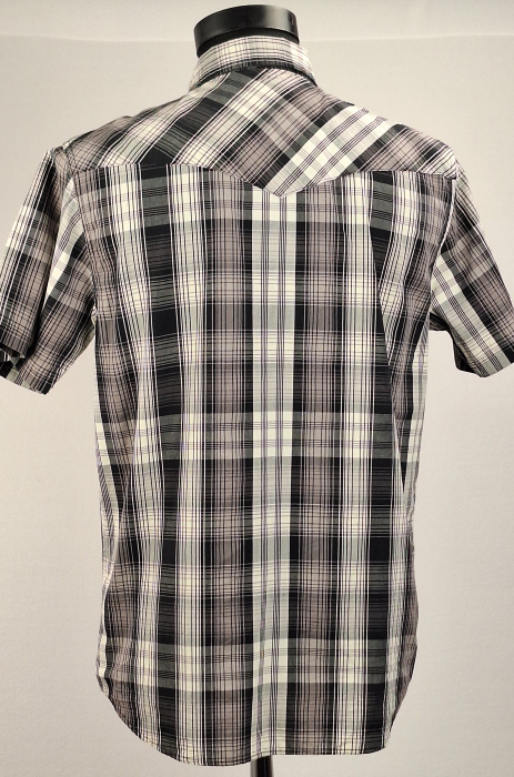 Cămașă bărbătească Levi's Standard Fit în carouri alb-negru [5]