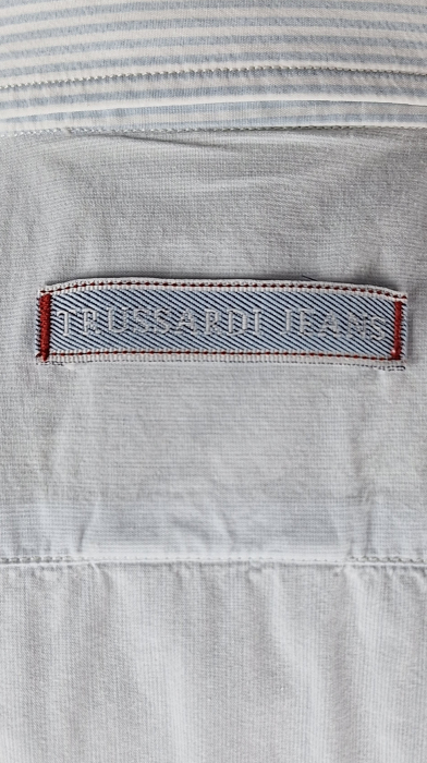 Cămașă bărbătească Trussardi Jeans 100% bumbac albastru foarte deschis premium [5]