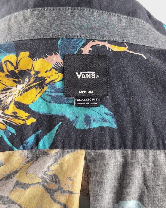 Cămașă bărbătească Vans din bumbac cu imprimeu floral și mânecă scurtă [3]