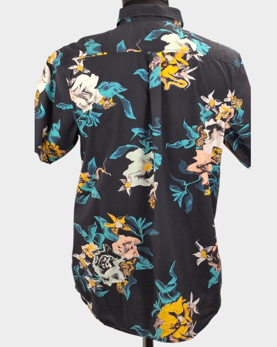 Cămașă bărbătească Vans din bumbac cu imprimeu floral și mânecă scurtă [5]