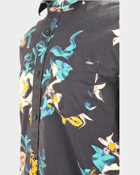 Cămașă bărbătească Vans din bumbac cu imprimeu floral și mânecă scurtă [2]